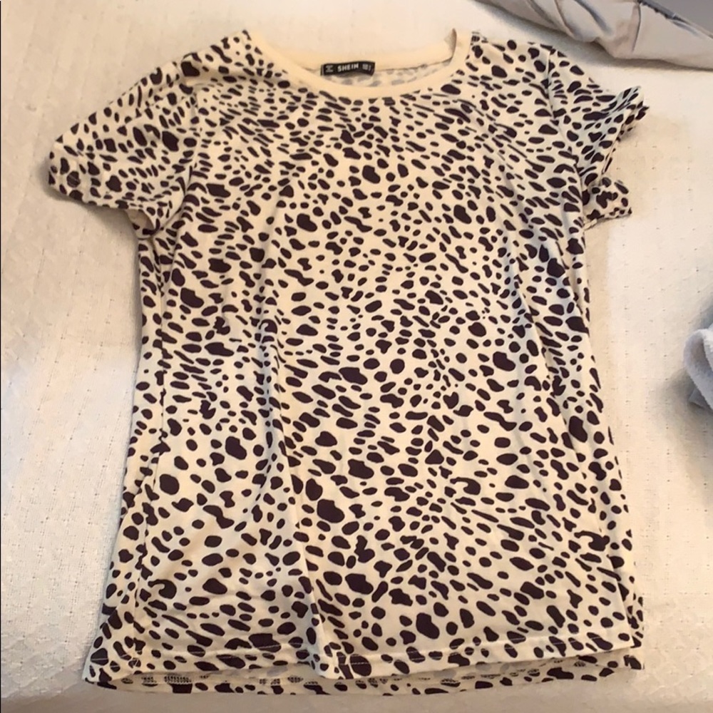Shein Cow Print Top